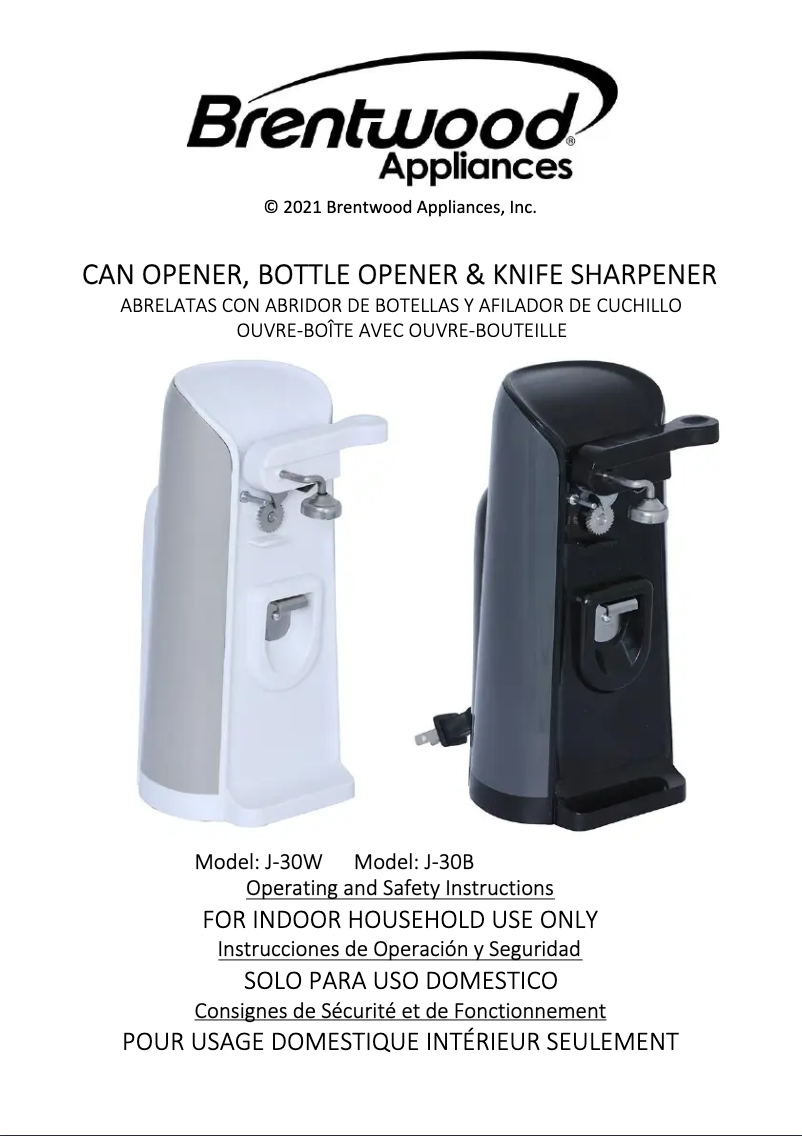 Page n°1 - Manuel utilisateur Brentwood J-30W