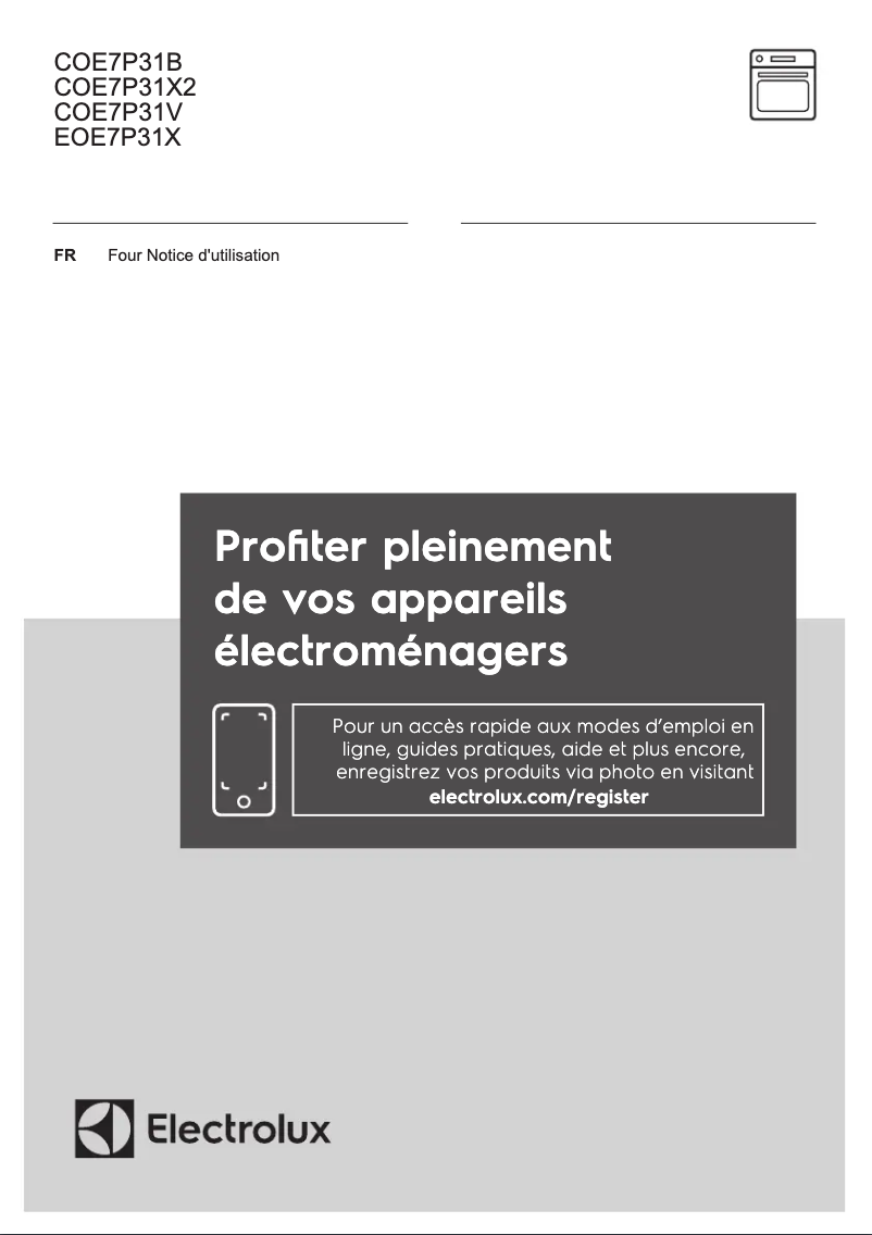 Page n°1 - Manuel utilisateur Electrolux COE7P31V