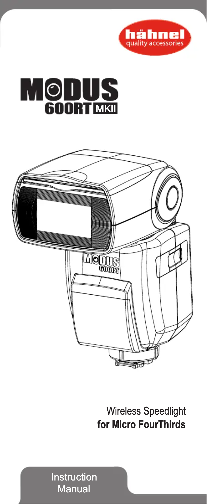 Page 1 de la notice Manuel utilisateur Hähnel MODUS 600RT MK II (Micro 4/3)