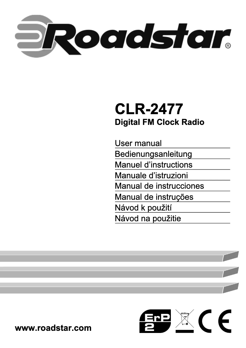 Page n°1 - Manuel utilisateur Roadstar CLR-2477