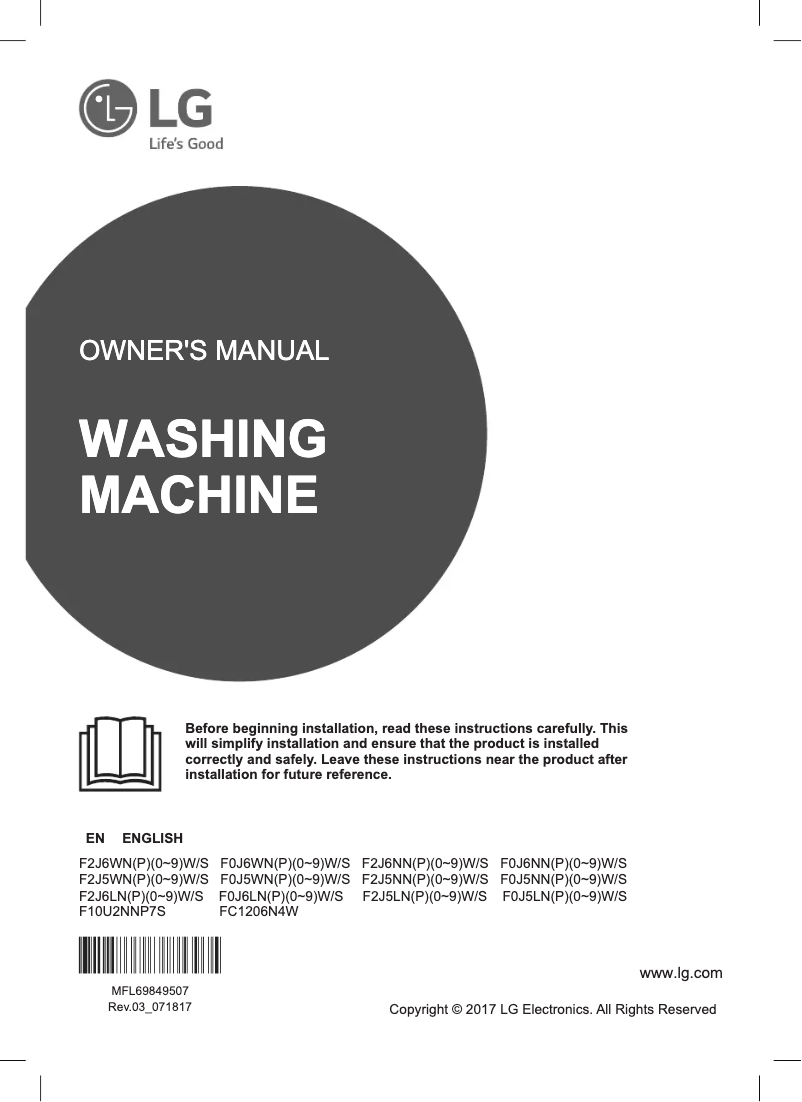 Página 1 del manual Manual de usuario LG FC1206N4W