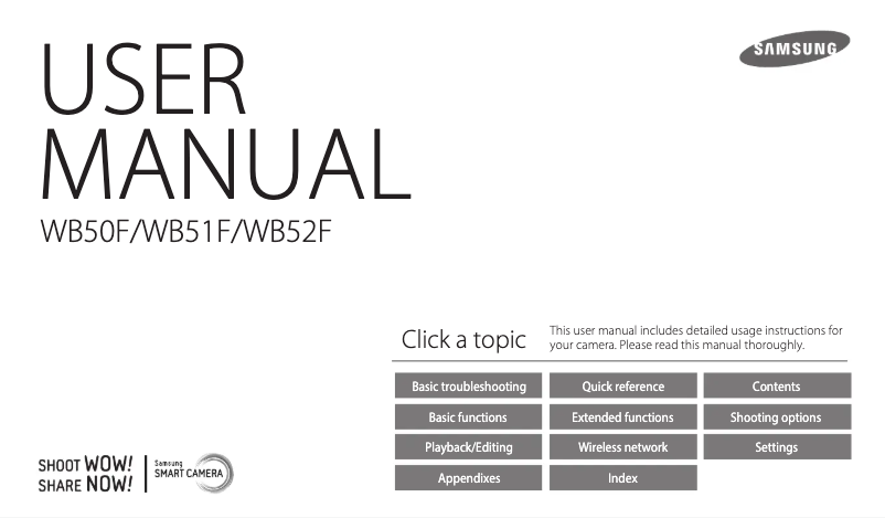 Página 1 del manual Manual de usuario Samsung WB52F