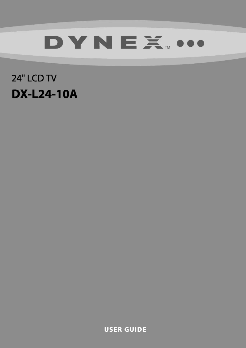 Page n°1 - Manuel utilisateur Dynex DX-L24-10A