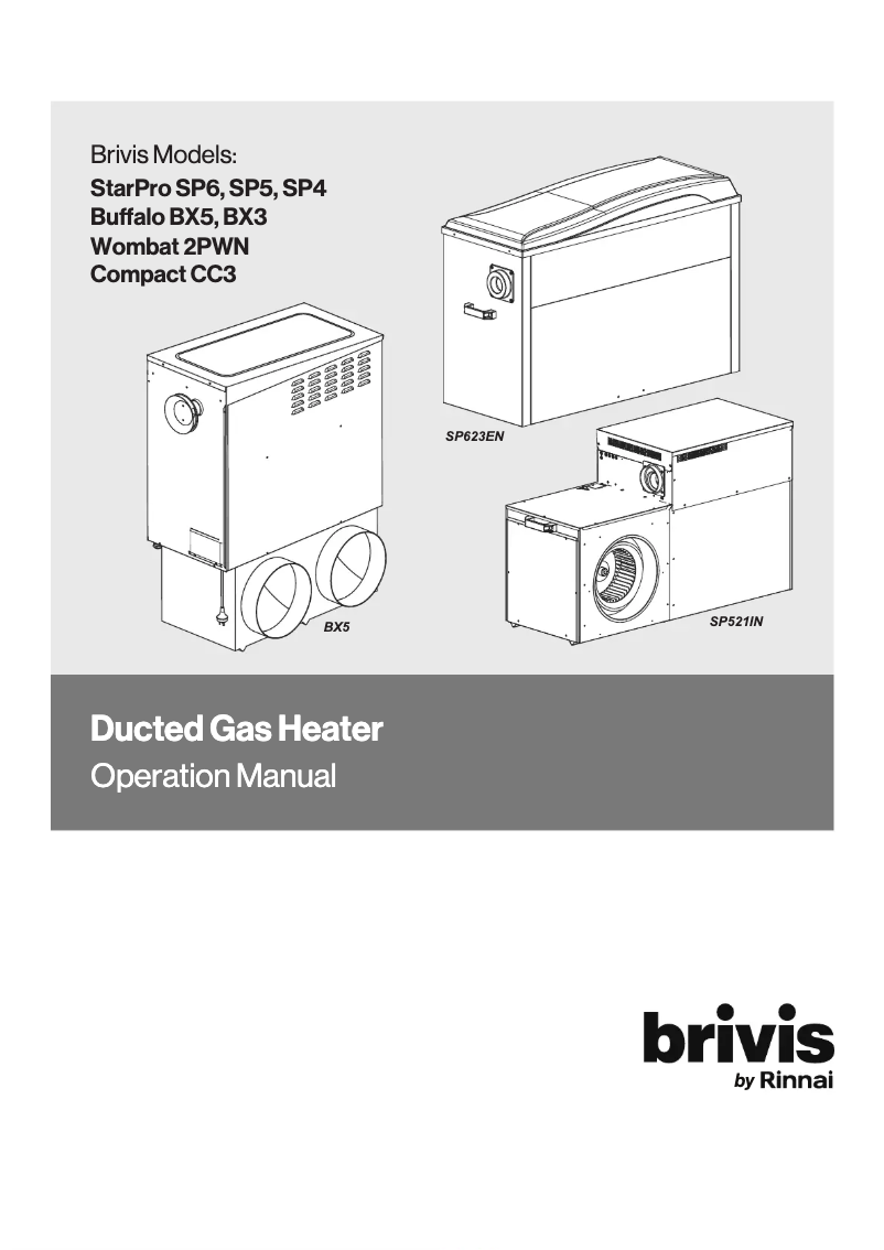 Page n°1 - Manuel utilisateur Brivis StarPro 6 Star SP630EN-XA