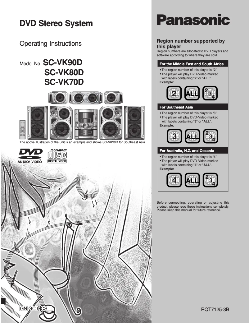 Page n°1 - Manuel utilisateur Panasonic SC-VK80D
