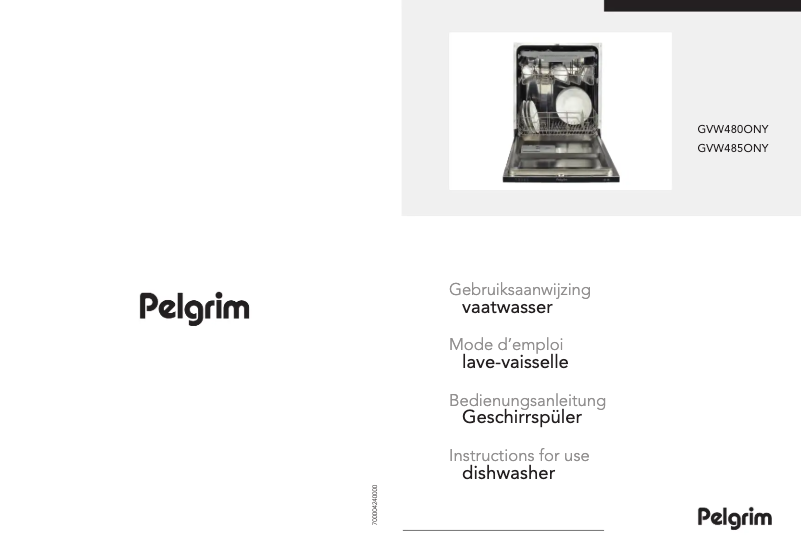 Page 1 de la notice Manuel utilisateur Pelgrim GVW485ONY