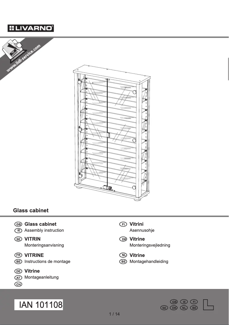 Page n°1 - Manuel utilisateur Livarno Lux IAN 101108