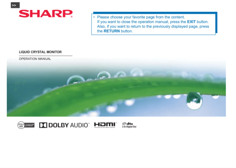 Page 1 de la notice Manuel utilisateur Sharp PNQ601K