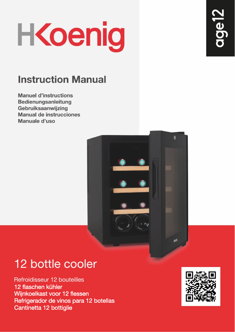 Page 1 de la notice Manuel utilisateur H.Koenig AGE12