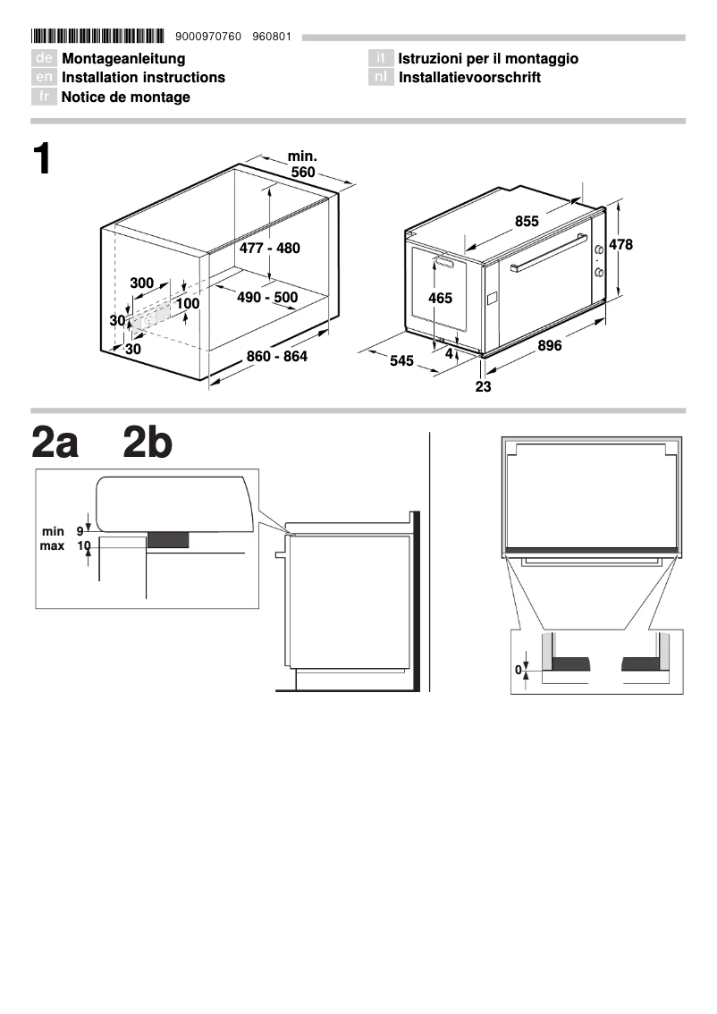 Page n°1 - Guide d'installation Siemens HV531ANS0