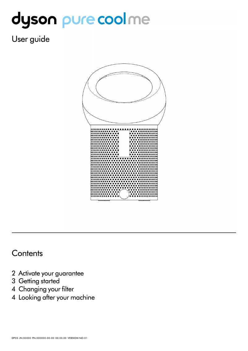 Page 1 de la notice Manuel utilisateur Dyson Pure Cool Me