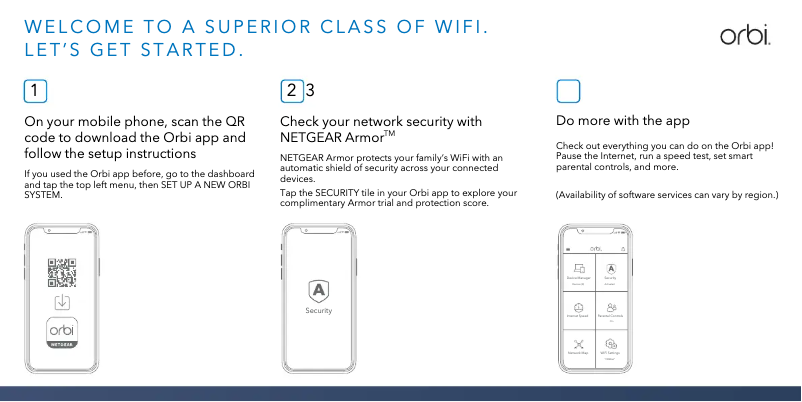 Page 1 de la notice Manuel utilisateur Netgear Orbi RBE773