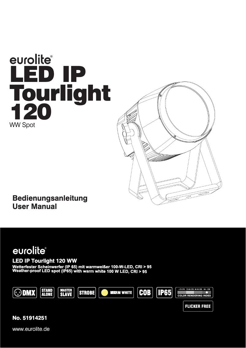 Page n°1 - Manuel utilisateur Eurolite LED IP Tourlight 120