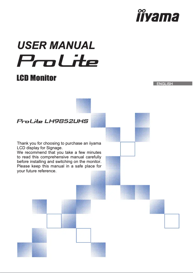 Image de la première page du manuel de l'appareil ProLite LH9852UHS