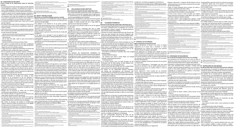 Page 1 de la notice Instructions / montage Moulinex Easy Max HM2501