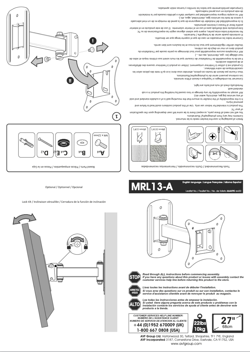 Image de la première page du manuel de l'appareil MRL13-A