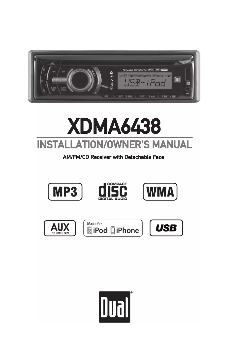 Image de la première page du manuel de l'appareil XDMA6438