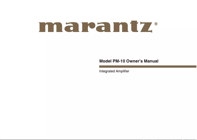 Image de la première page du manuel de l'appareil PM-10