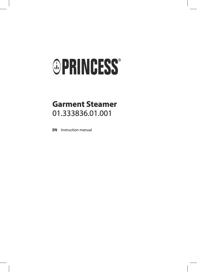 Page 1 de la notice Manuel utilisateur Princess Garment Steamer 333836