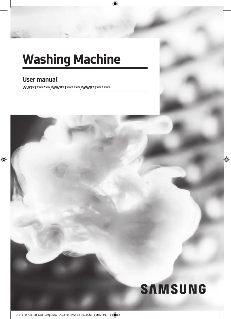 Página 1 del manual Manual de usuario Samsung WW90T554DAN