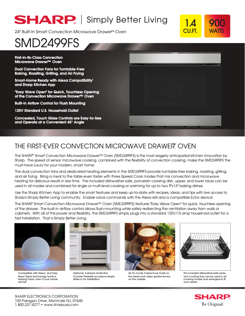 Page 1 de la notice Fiche technique Sharp SMD2499FS