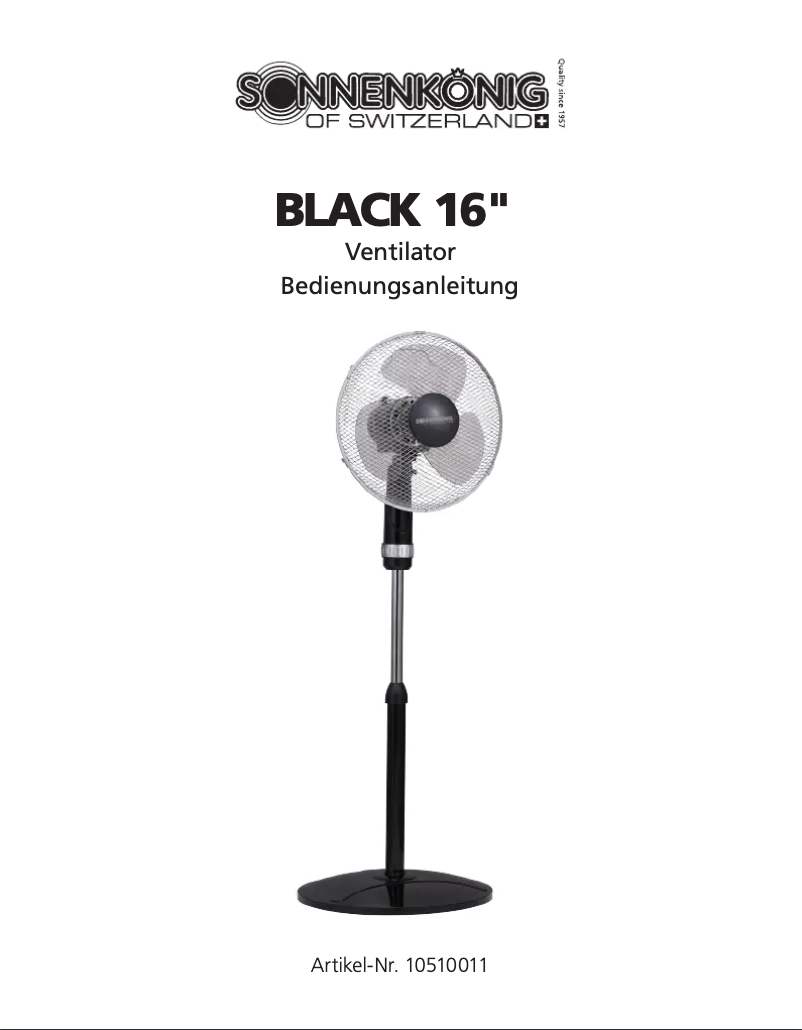Page 1 de la notice Manuel utilisateur Sonnenkönig Black 16"