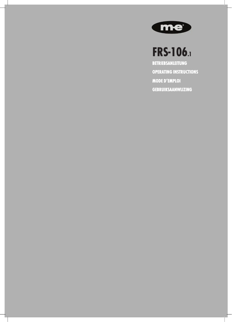 Page n°1 - Manuel utilisateur m-e FRS-106.1