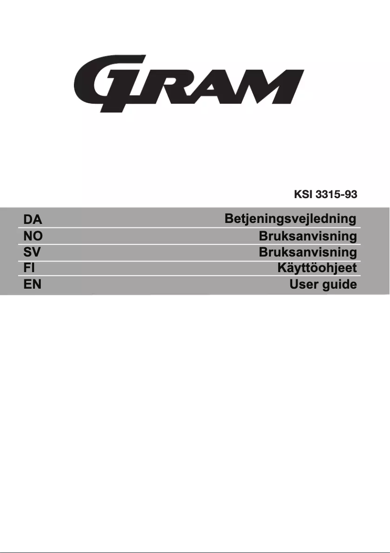 Página 1 del manual Manual de usuario Gram KSI 3315-93