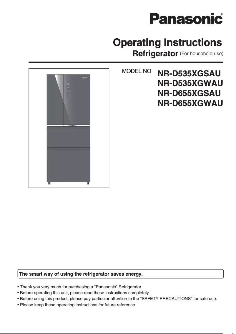 Image de la première page du manuel de l'appareil NR-D655XGSAU
