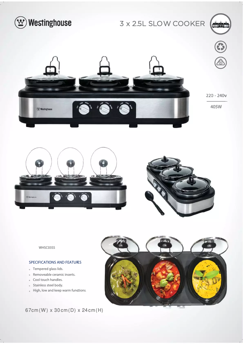 Image de la première page du manuel de l'appareil WHSC03SS