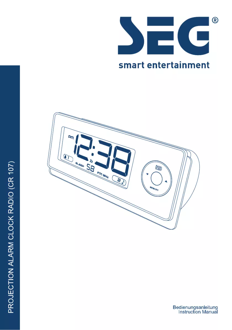 Page n°1 - Manuel utilisateur SEG CR 107