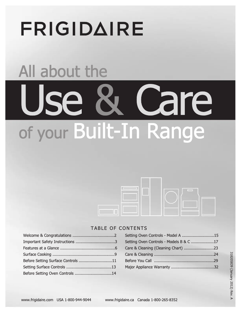 Page n°1 - Manuel utilisateur Frigidaire FFED3015LW