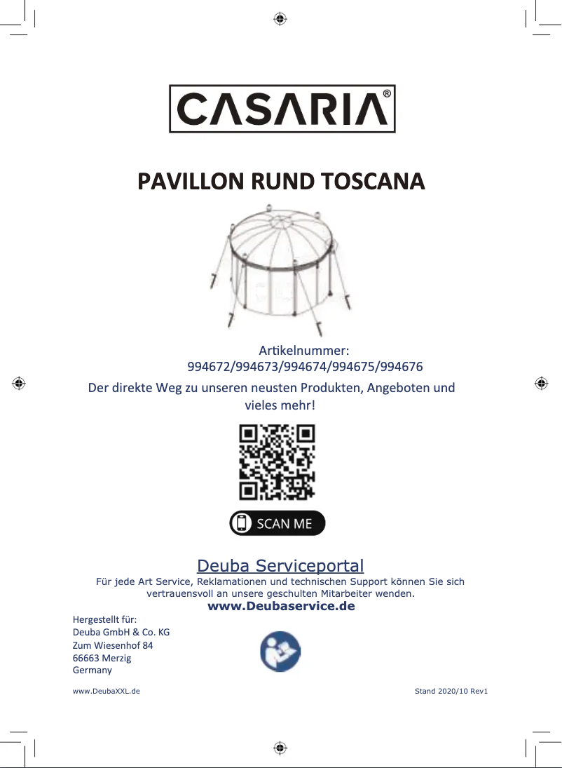 Página 1 del manual Manual de usuario Casaria Toscana