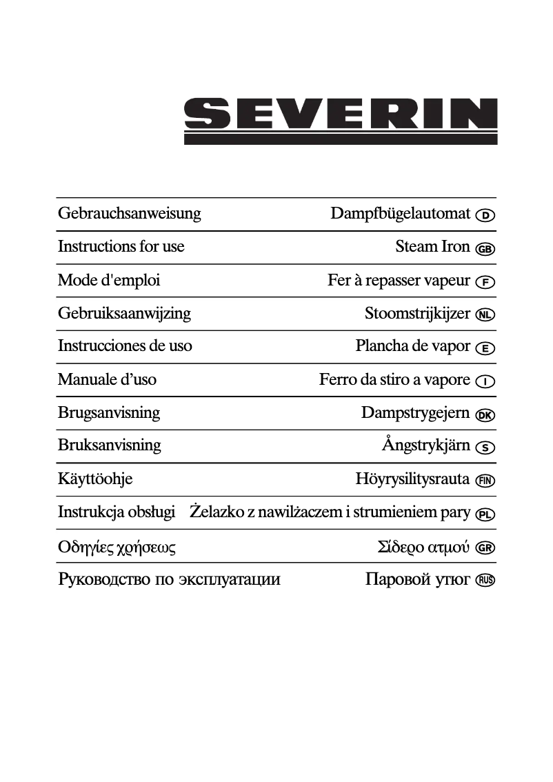 Page n°1 - Manuel utilisateur Severin BA 3241