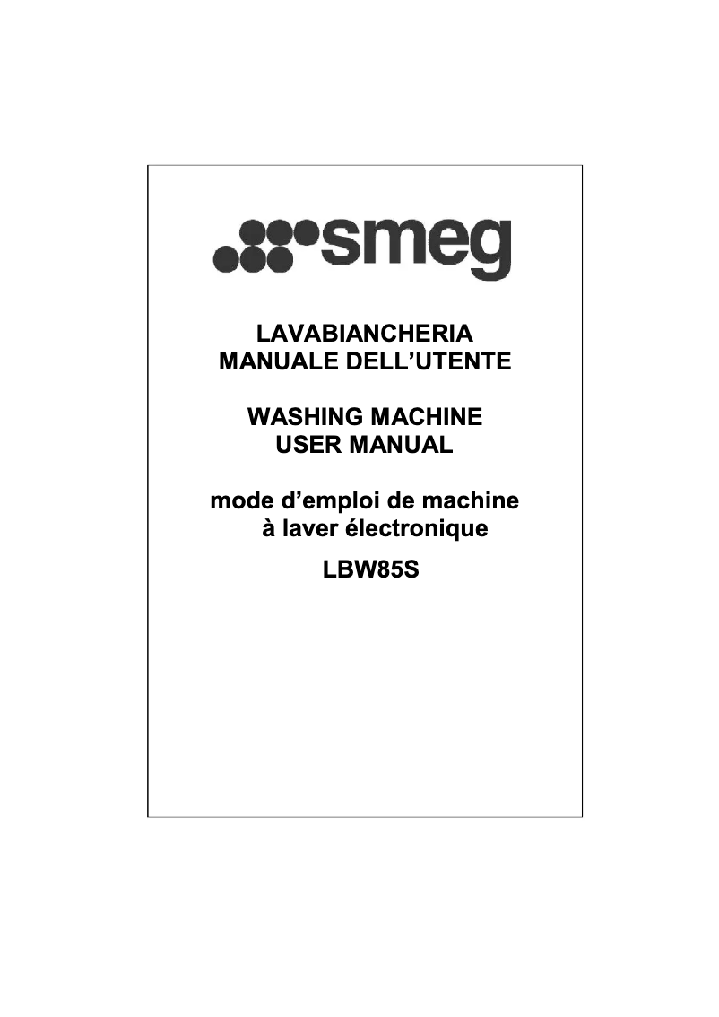 Page n°1 - Manuel utilisateur Smeg LBW85S