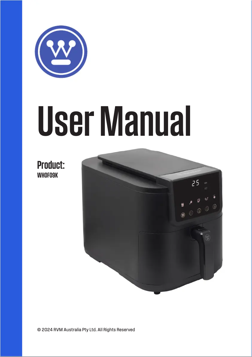 Page n°1 - Manuel utilisateur Westinghouse WHOF09K