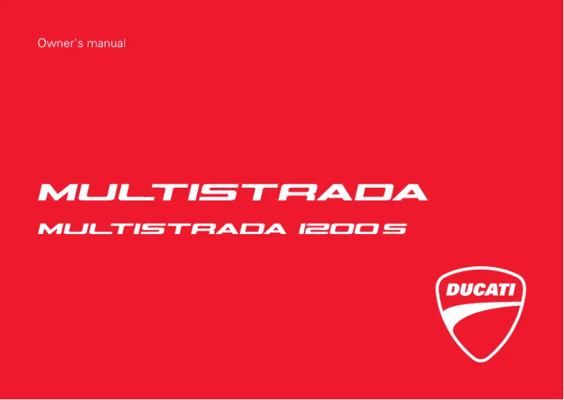 Page 1 de la notice Manuel utilisateur Ducati Multistrada 1200s