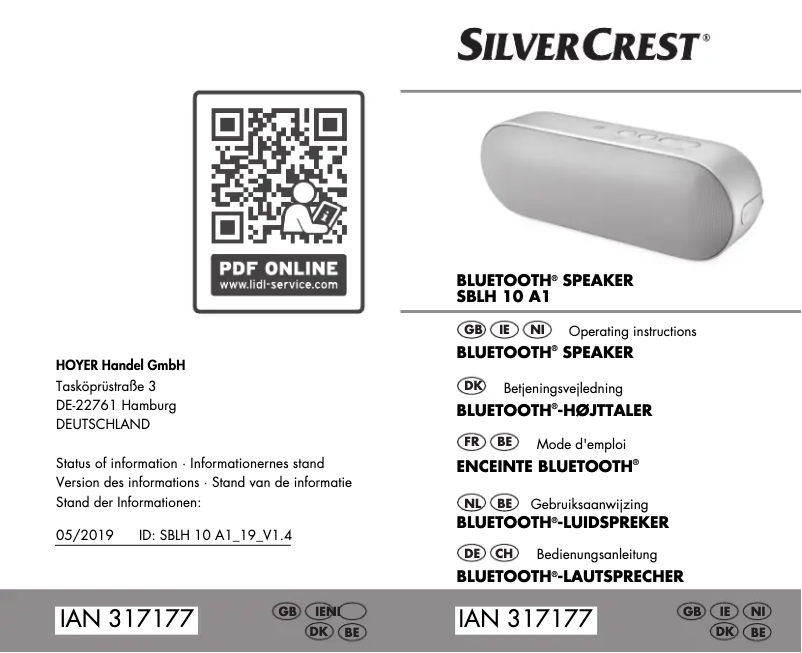 Página 1 del manual Manual de usuario SilverCrest SBLH 10 A1