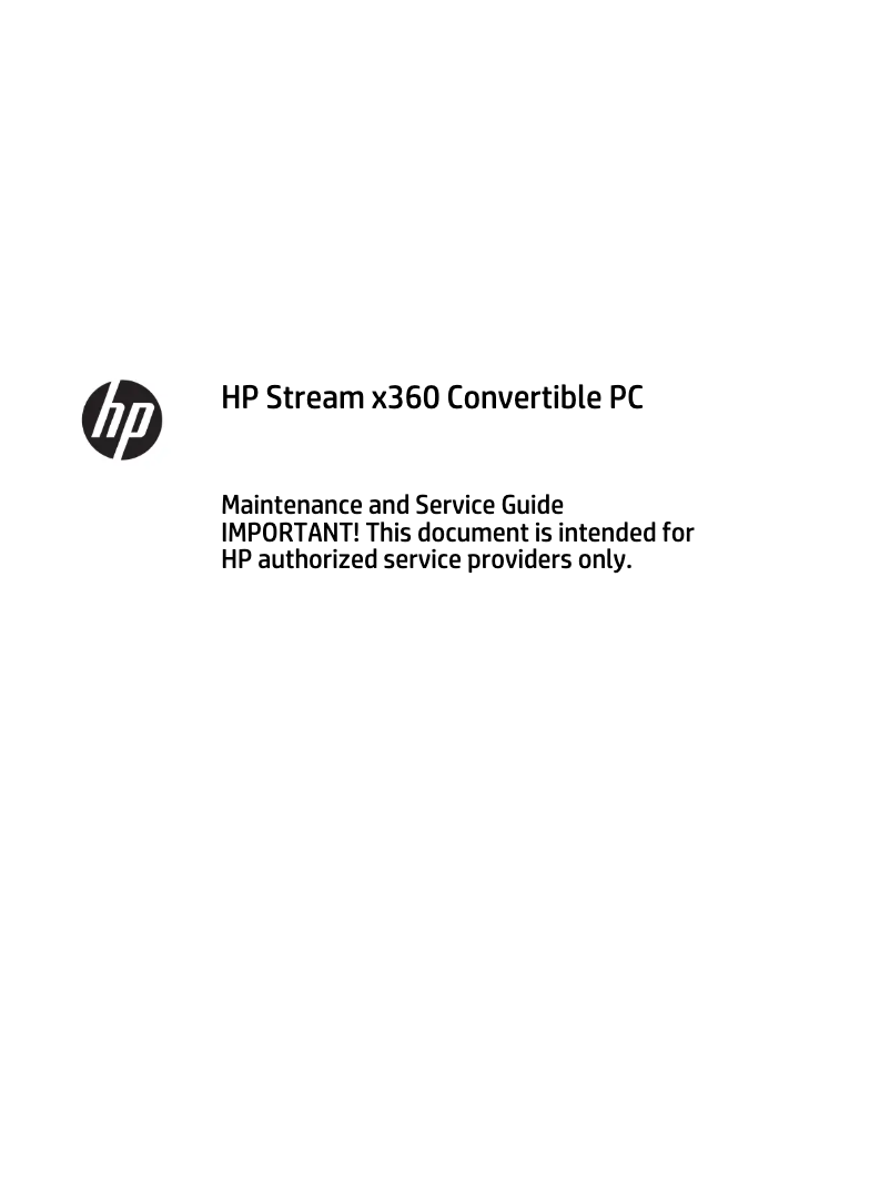 First page image of the manual for Stream x360