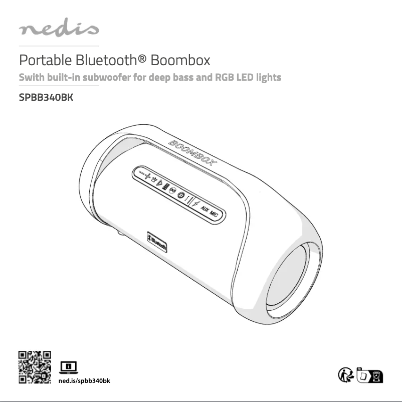 Page n°1 - Manuel utilisateur Nedis SPBB340BK