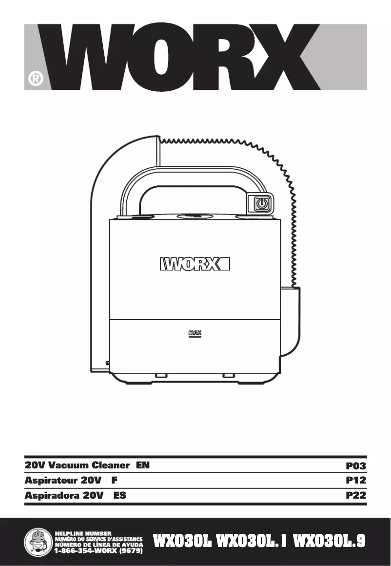 Page n°1 - Manuel utilisateur Worx WX030L