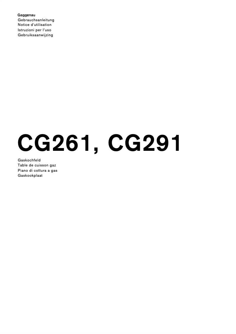Image de la première page du manuel de l'appareil CG261210