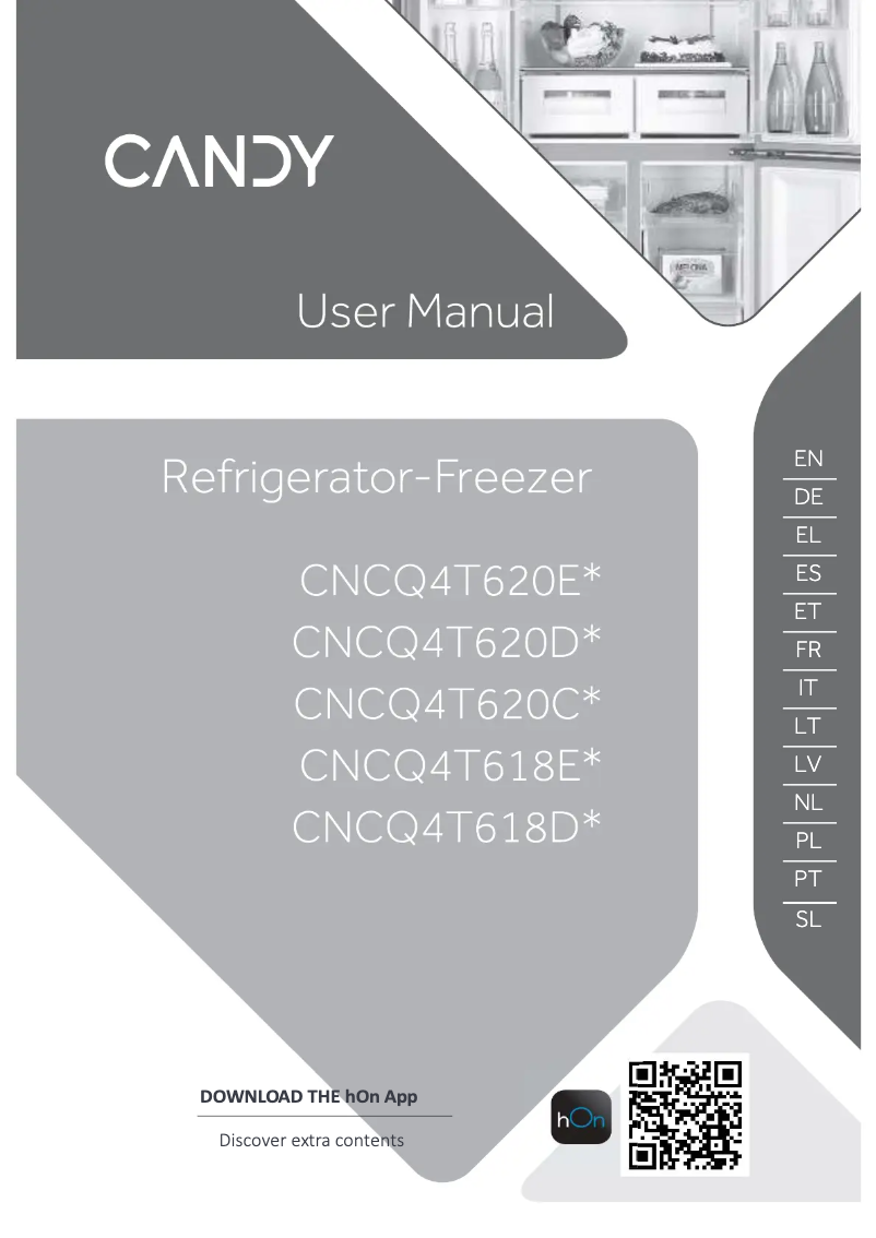 Page n°1 - Manuel utilisateur Candy CNCQ4T620DX