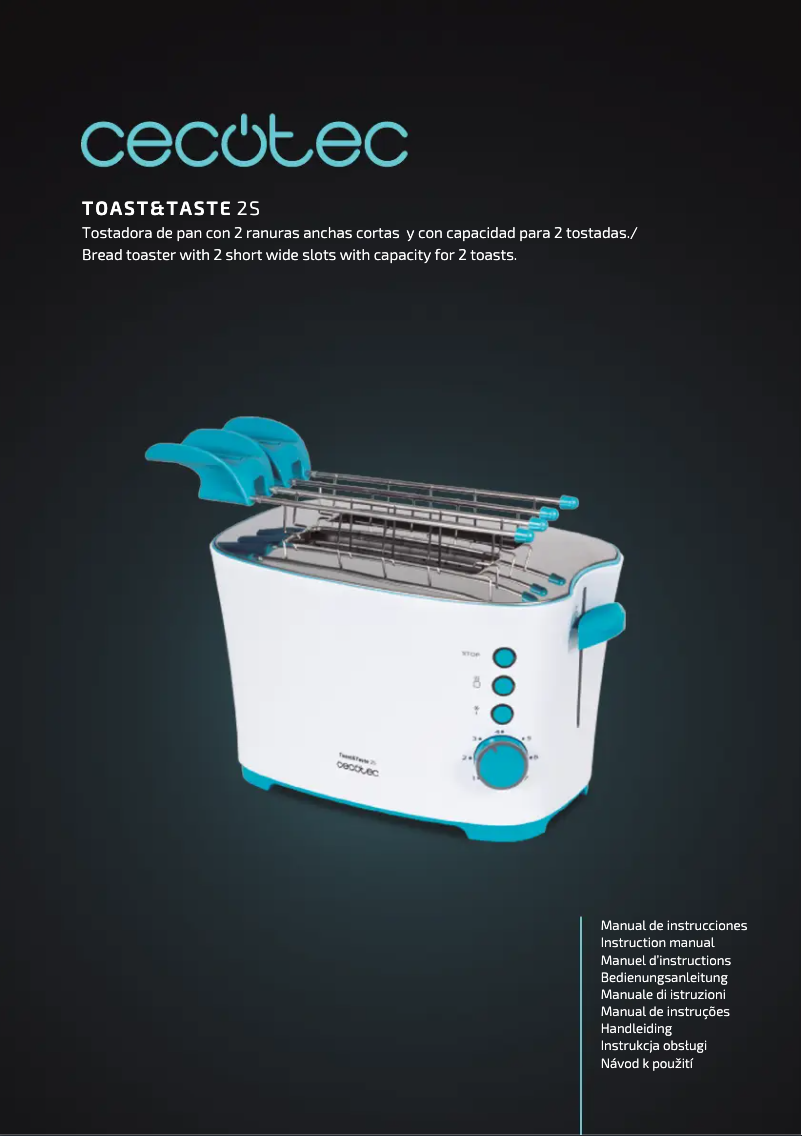 Page 1 de la notice Manuel utilisateur Cecotec Toast&Taste 2S