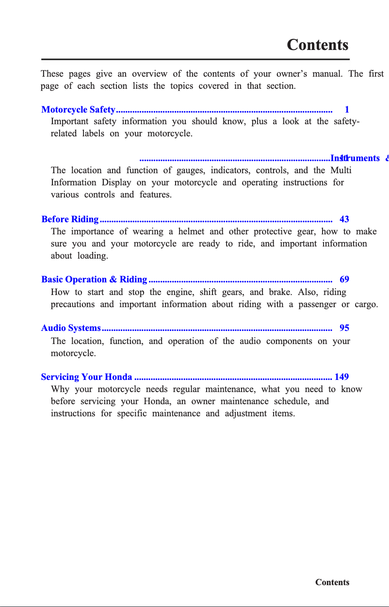 Página 1 del manual Manual de usuario Honda Gold Wing F6B GL1800 (2014)