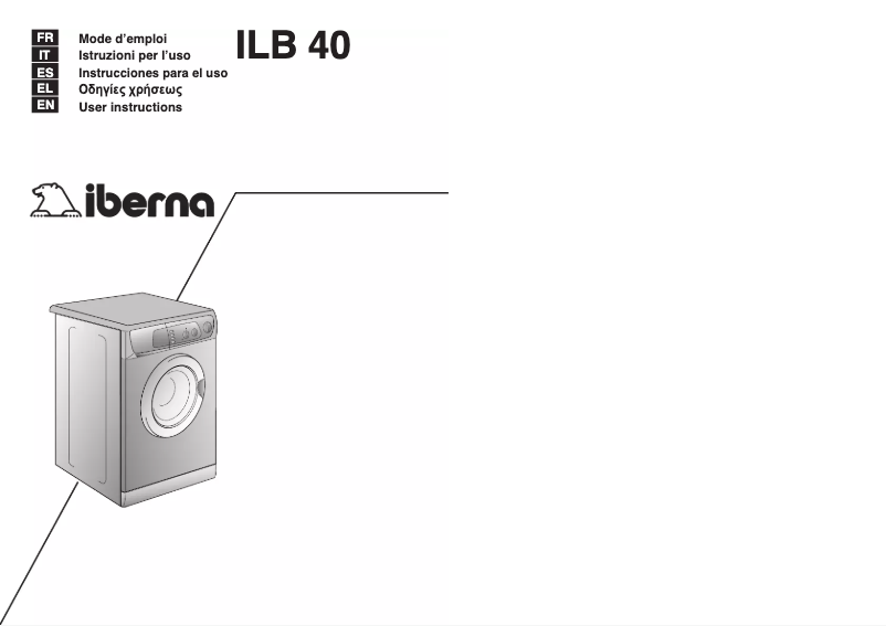 Page n°1 - Manuel utilisateur Iberna ILB 40-01S