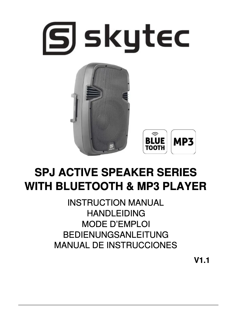 Page n°1 - Manuel utilisateur Skytec SPJ-1200ABT