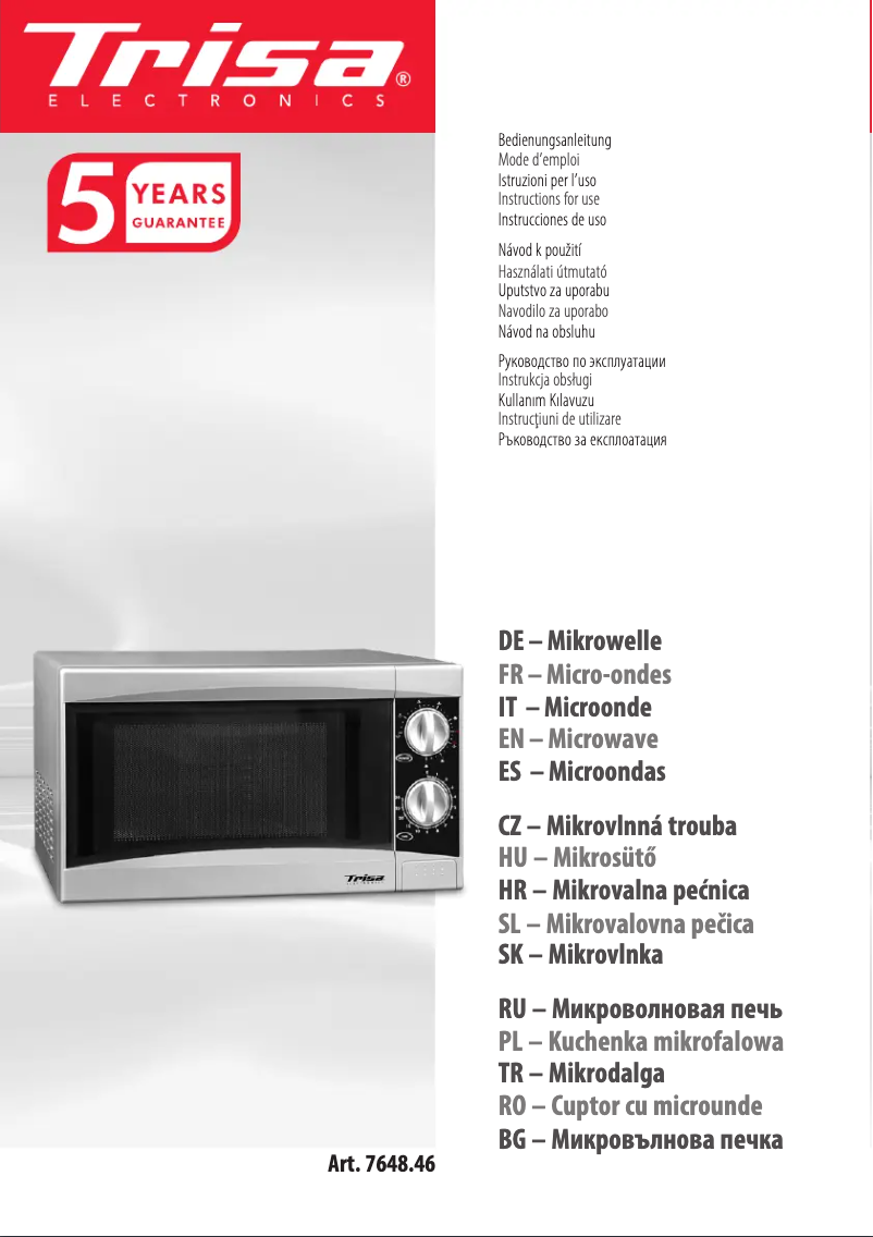 Page n°1 - Manuel utilisateur Trisa Micro Plus