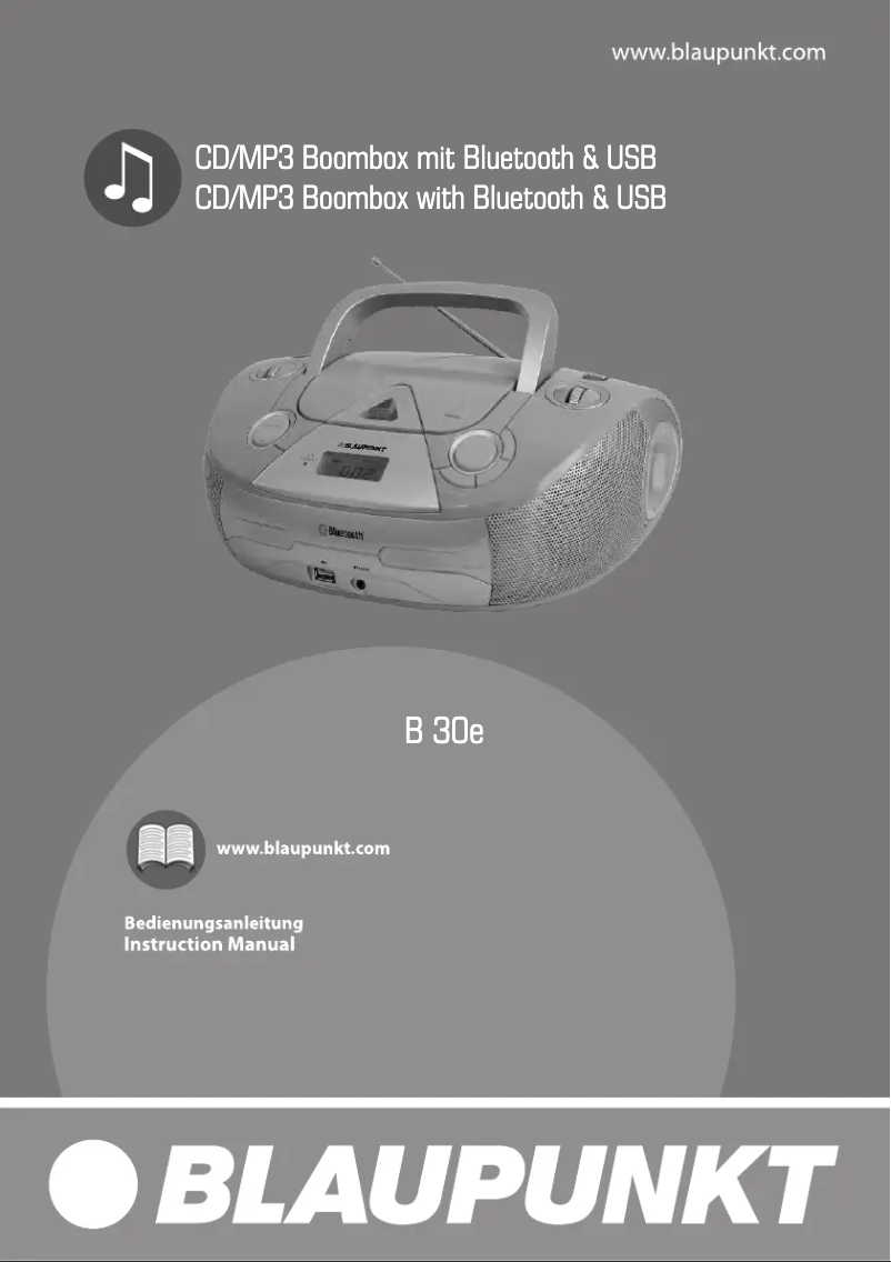 Page n°1 - Manuel utilisateur Blaupunkt B 30e