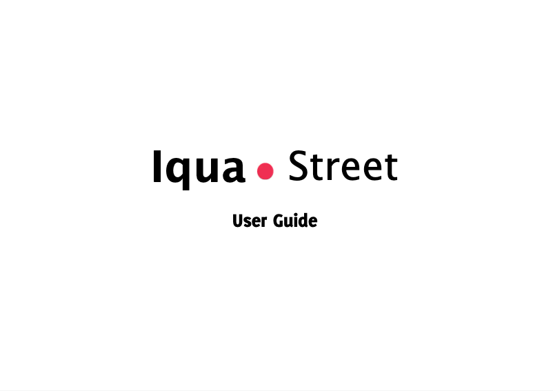 Page n°1 - Manuel utilisateur Iqua Street